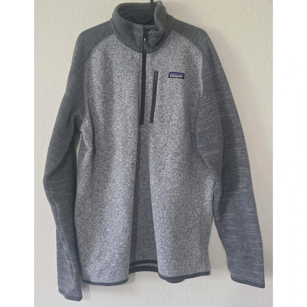 Patagonia Better Sweater 1/4 Zip Mens Large Forage Gray Pullover Outdoors